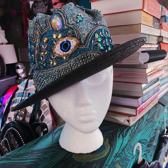 Custom Designed Straw Fedora Sari Hat by #FarrahNaykaDesigns main image 12